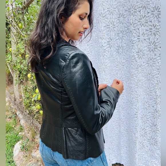 90s Genuine Leather Blazer - Picture 4 of 6